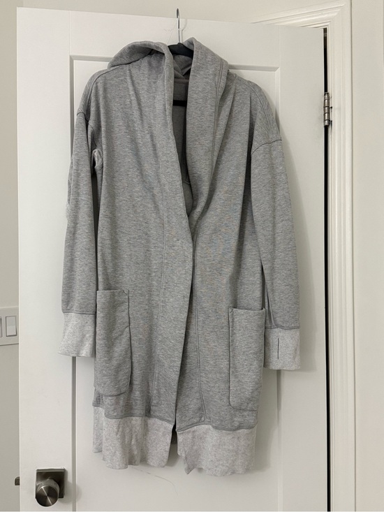 lululemon athletica Sweaters - lululemon athletica Gray Hooded Open-Front Cardigan